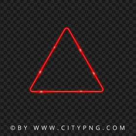 Red Neon Glowing Triangle With Flare Effect FREE PNG