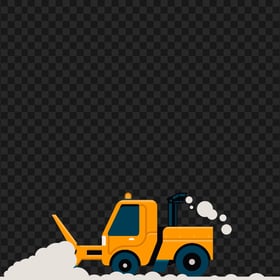 Snow Shovel Plow Truck Vector Cartoon PNG