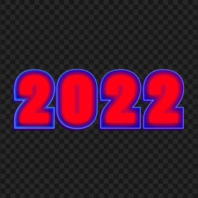 HD Blue & Red 2022 Text Transparent PNG