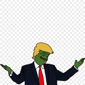 Open Arms Donald Trump Pepe Frog Face
