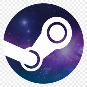 Aesthetic Purple Steam Logo Icon HD PNG