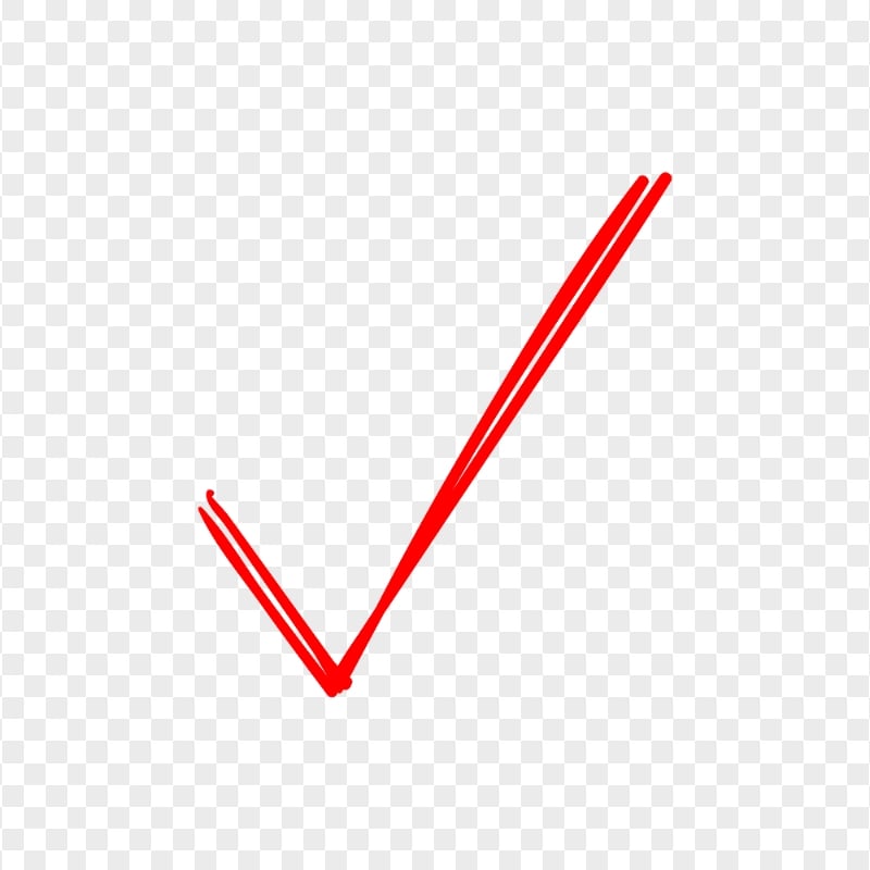 HD Hand Drawn Sketch Red Tick Mark Icon Symbol Sign PNG | Citypng