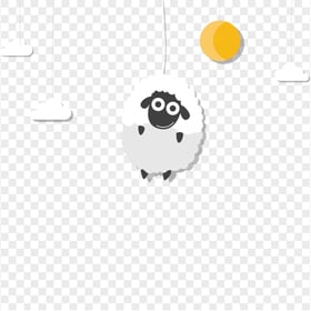 Cute Sheep Illustration Background Graphic