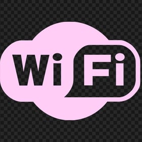 Wifi Wi-Fi Hotspot Wireless Pink Logo Sign FREE PNG