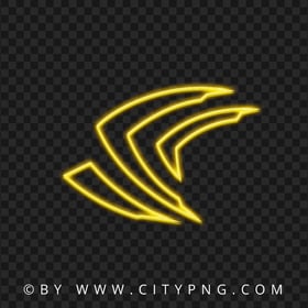 Nvidia GeForce Yellow Neon Logo PNG