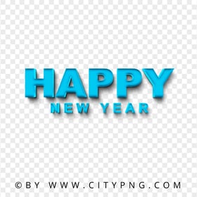 Happy New Year Blue Logo FREE PNG