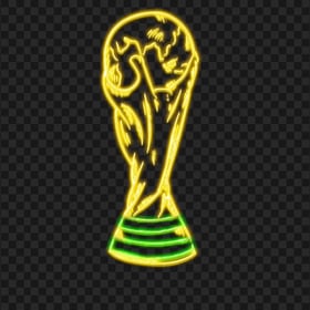 Neon Glowing World Cup Trophy HD PNG