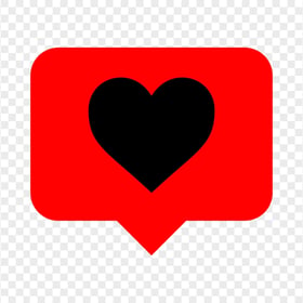 HD Red & Black Heart Icon Instagram Like Notification PNG