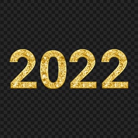 2022 Yellow Gold Glitter PNG