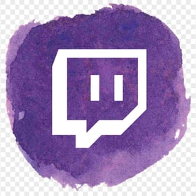 Twitch Purple Aesthetic Watercolor Icon PNG