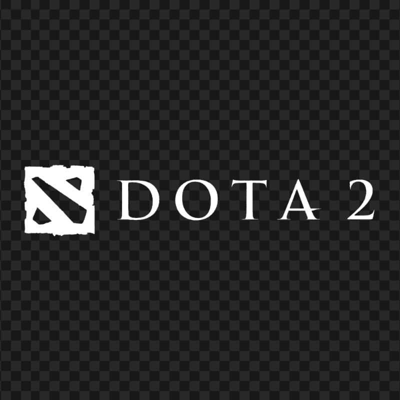 HD Dota 2 Logo White Text With Symbol PNG