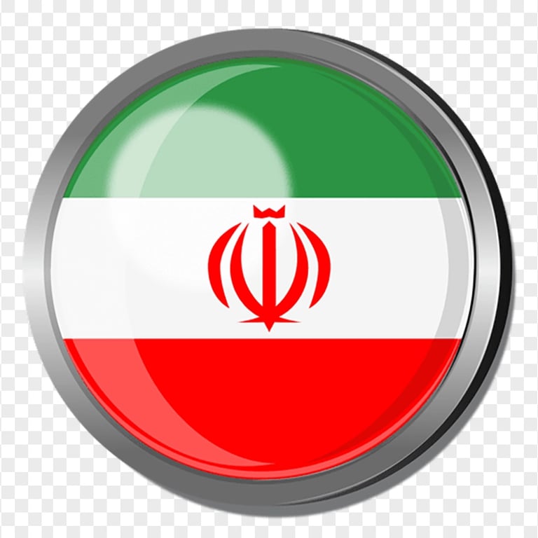 Circle Round Iran Iranian Flag Icon