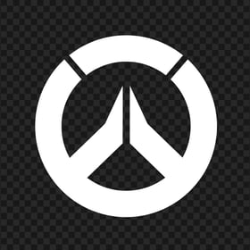 White Round Overwatch Logo Symbol