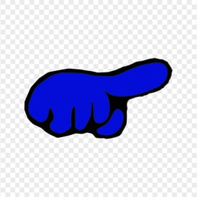 HD Blue Among Us Character Finger Hand Pointing Right PNG