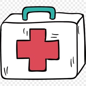 Cartoon First Aid Kit Emergency Box Drawing Icon