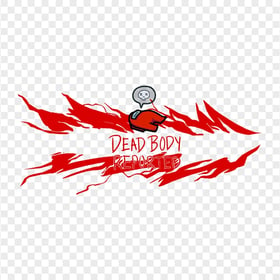 HD Among Us Red Character Reported Dead Body PNG