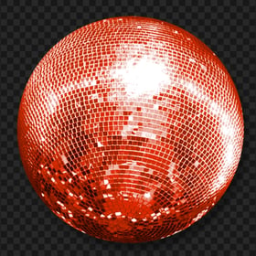 HD Red Night Disco Light Ball Transparent PNG
