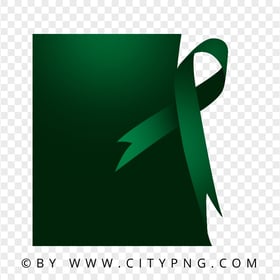 Liver Cancer Design Template With Ribbon PNG