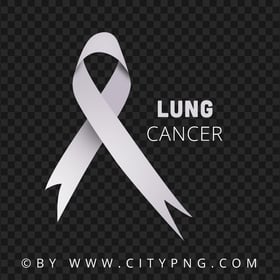 White Lung Cancer Ribbon Logo Sign HD Transparent PNG