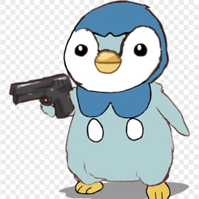 HD Cartoon Clipart Penguin With Gun PNG