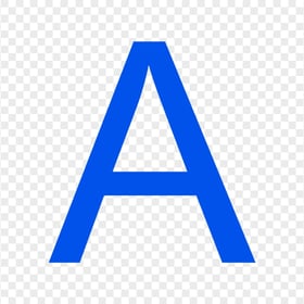 HD A Letter Blue Color Text Alphabet PNG