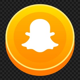 HD Snapchat 3D Round Logo Icon Illustration PNG Image