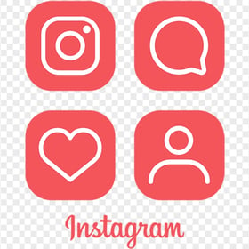 Square Instagram Likes Logo Follower Comment Red
