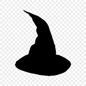 HD Black Witch Hat Silhouette Halloween PNG