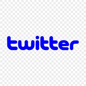 HD Twitter Blue Text Logo PNG