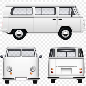 Volkswagen Van Illustration White