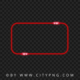 Red Neon Frame With Flare Download PNG
