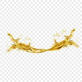 HD Gold Liquid Oil Splash PNG