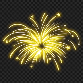 Download Yellow Glowing Fireworks PNG