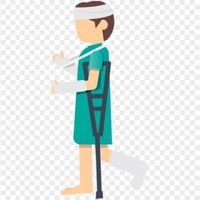 Patient Hospital Crutches Injured Broken