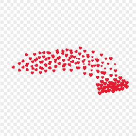 HD Valentine's Love Red Floating Hearts PNG