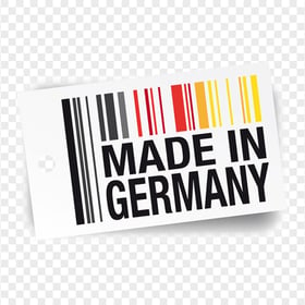 Made In Germany Barcode Sign PNG IMG