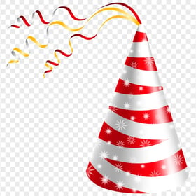 Red & White Christmas Party Birthday Hat PNG