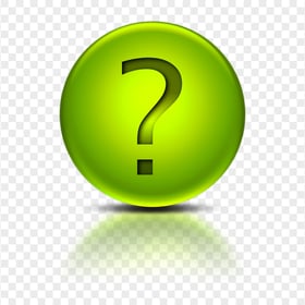 Green Glossy Question Mark Circle Icon Logo HD PNG