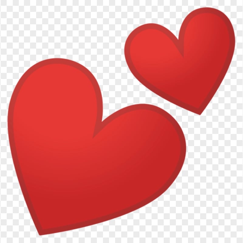 Two Red Hearts Icon Love Romance Valentine