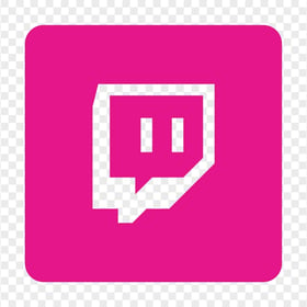 HD Pink Twitch TV Square Outline Icon Transparent Background PNG