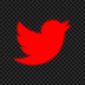 HD Red Neon Twitter Logo PNG