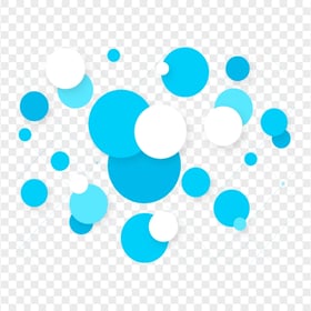 HD Blue & White Circle Shapes Abstract PNG