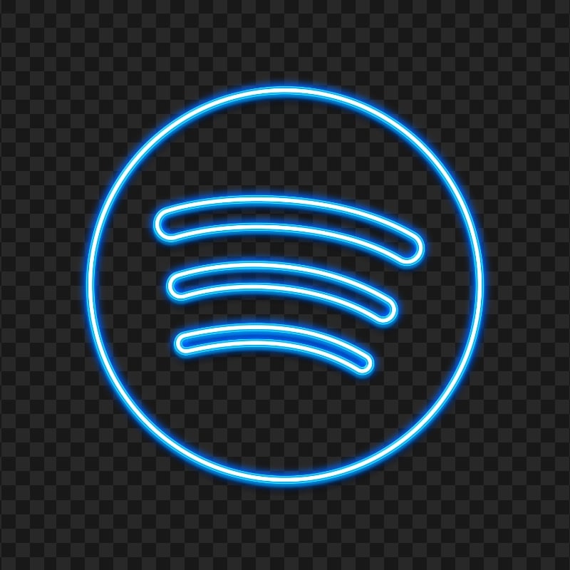 Spotify Blue Neon Logo Sign HD PNG Citypng