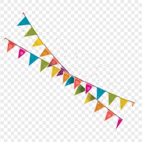 HD Bunting Pennant & Confetti PNG