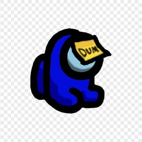 HD Blue Among Us Mini Crewmate Baby Dum Sticky Note Hat PNG