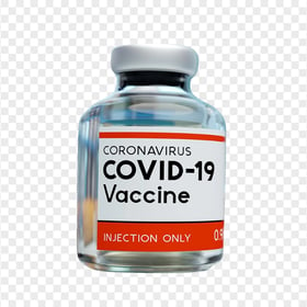 COVID 19 Coronavirus Vaccine Bottle With Liquid
