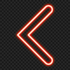 HD Neon Red Arrow Head Left PNG