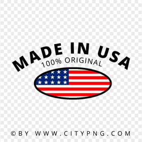Made In USA 100 Percent Original Label Badge PNG