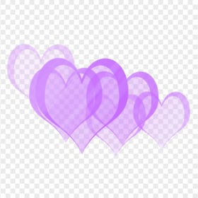 HD Purple Bokeh Light Heart Effect PNG