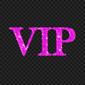 VIP Pink Glitter Word Logo Sign HD PNG
